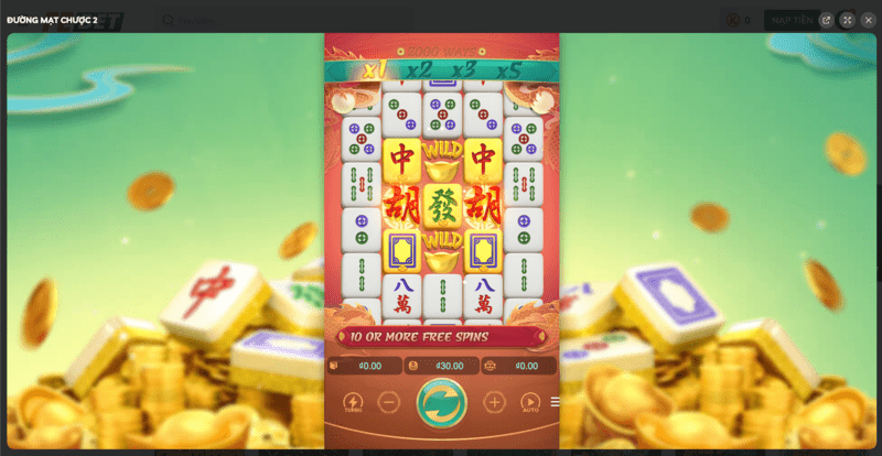 Giao diện sống động game Đường Mạt Chược 2 - Slot Game FEBET