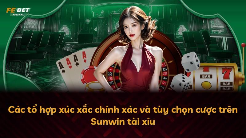 Các tổ hợp xúc xắc chính xác và tùy chọn cược trên Sunwin tài xỉu