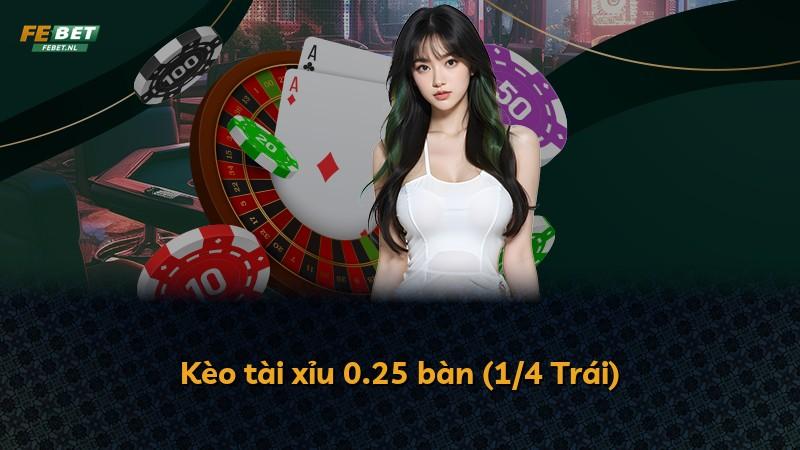 Kèo tài xỉu 0.25 bàn (1/4 Trái)